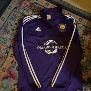 Adidas Purple Soccer Jersey with White Accents